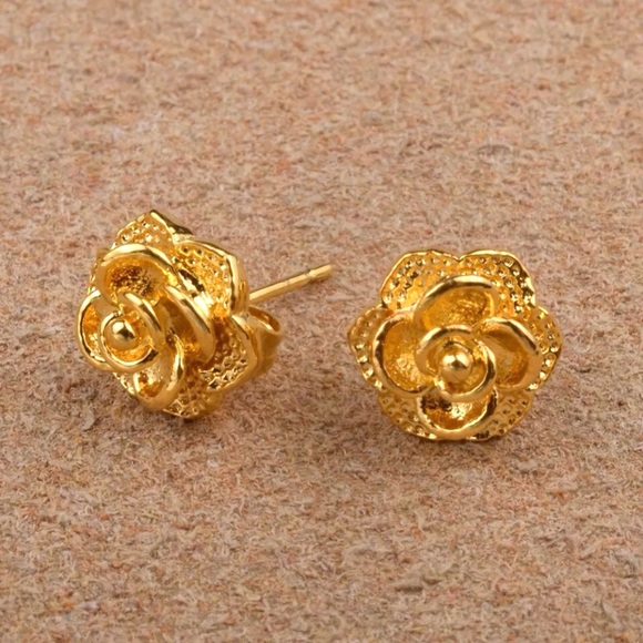 New- Stud Earrings, Gold Stud Earrings, Dainty Stud Earrings, Minimalist Stud - Picture 5 of 6